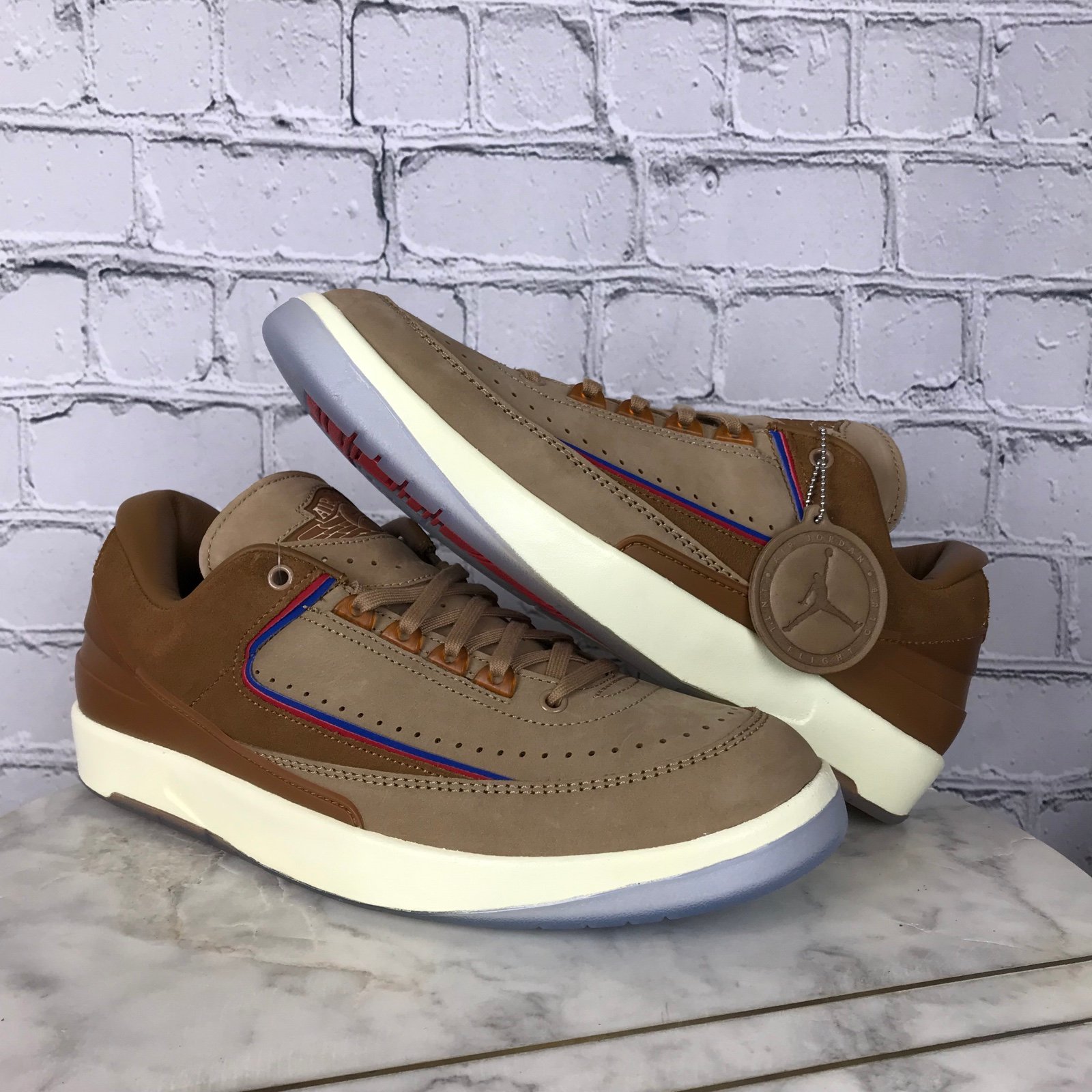 Air Jordan 2 Retro Low Top Two|18 Men’s Detroit Brown Sneakers Sz 11 DV7129-222