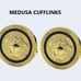 Luxury High Quality 18KGP Men's Medusa Cufflinks with Gift Leather box & Bag