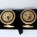 Luxury High Quality 18KGP Men's Medusa Cufflinks with Gift Leather box & Bag