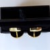 Luxury High Quality 18KGP Men's Medusa Cufflinks with Gift Leather box & Bag