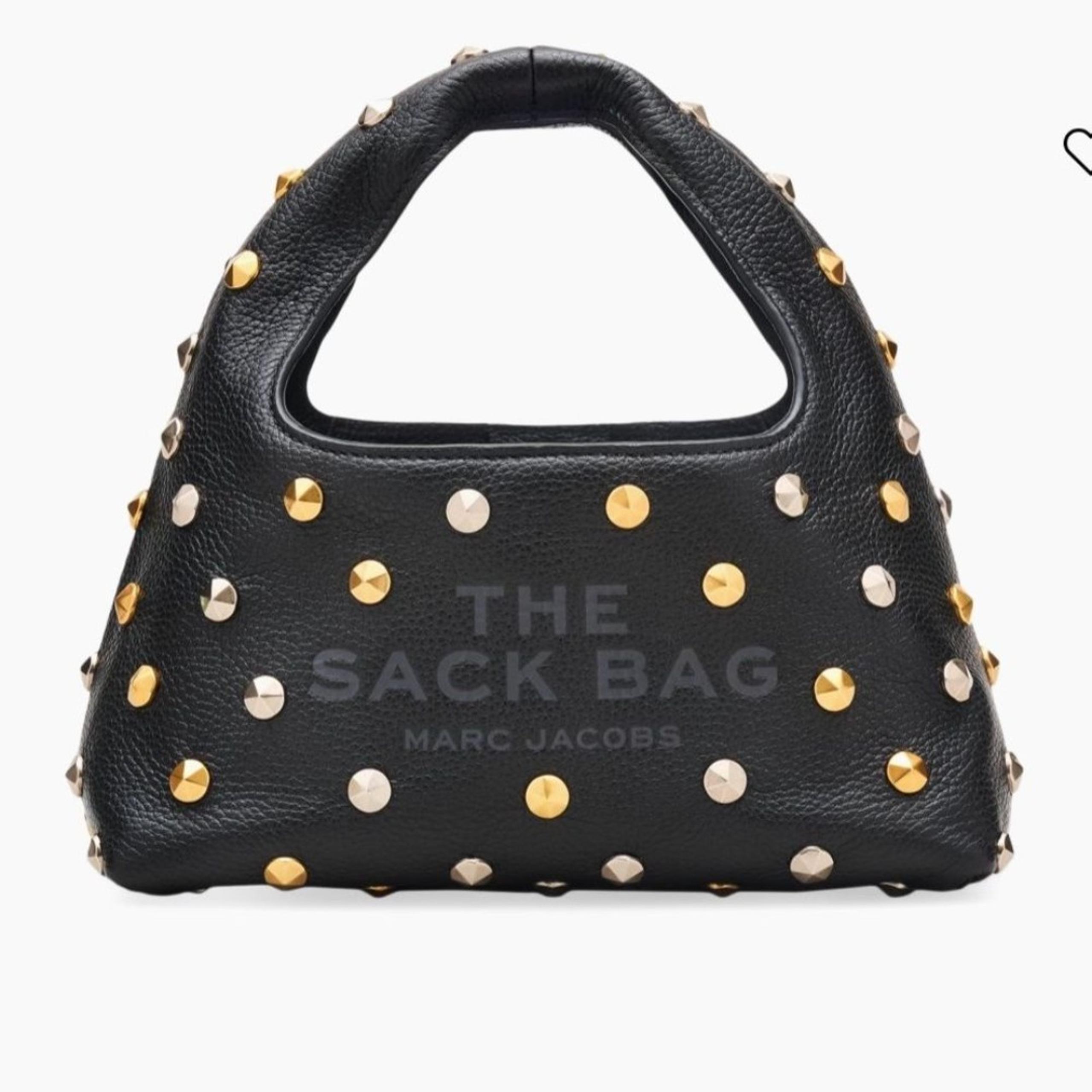 Marc Jacobs Black Sack Bag with Gold and Silver Studs