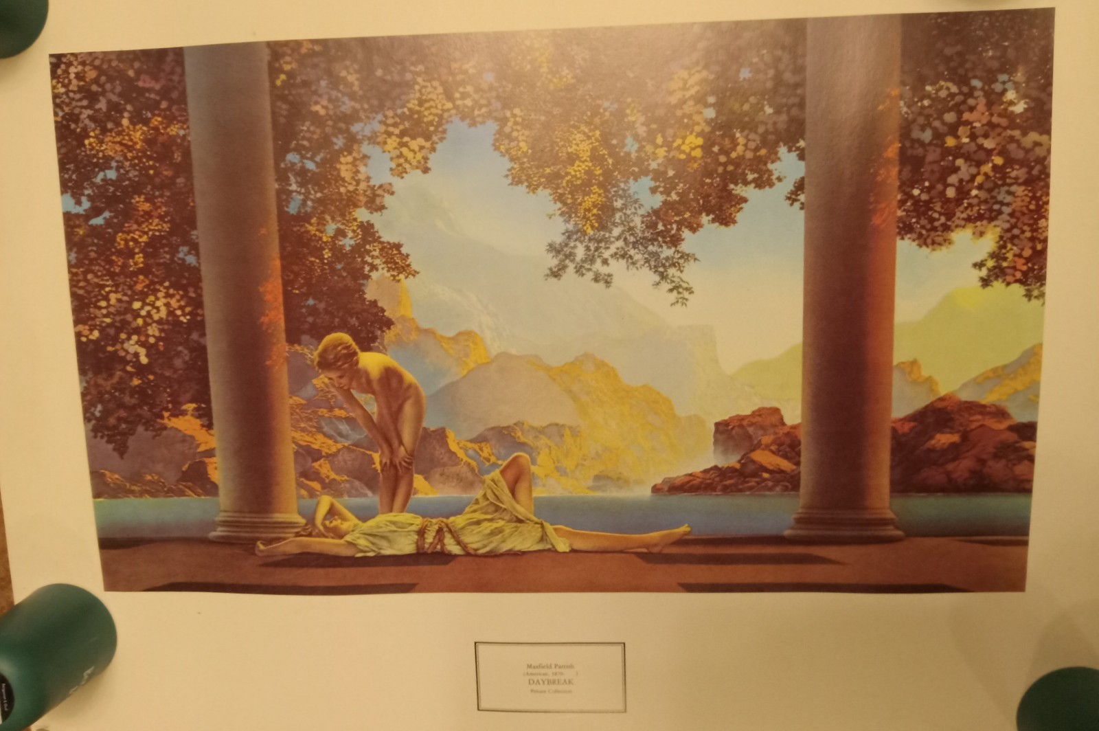 1974 Maxfield Parish daybreak art print