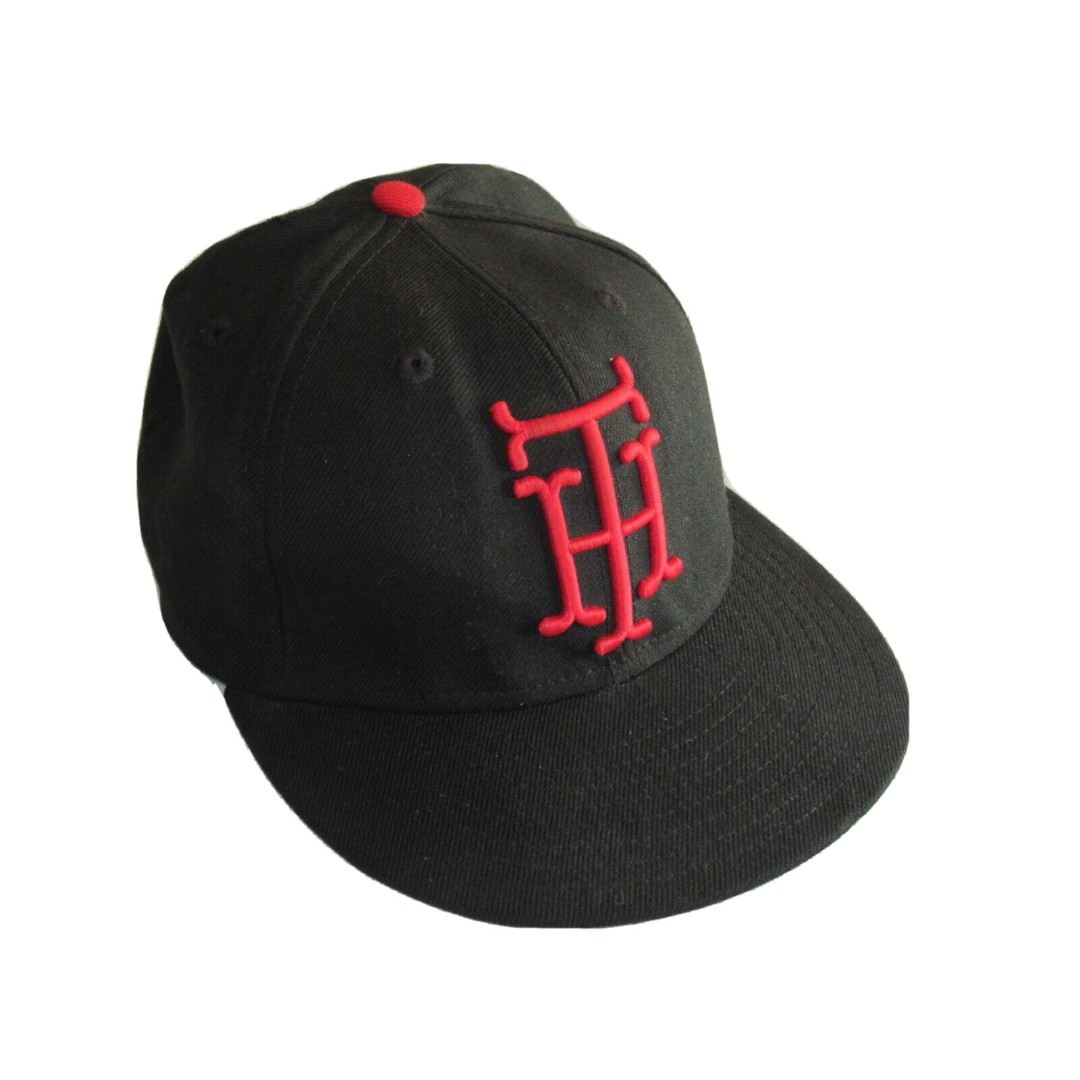 New Era Tommy Hilfiger TH 59FIFTY Fitted Hat Black Size 7 1/8 56.8CM 100% Wool