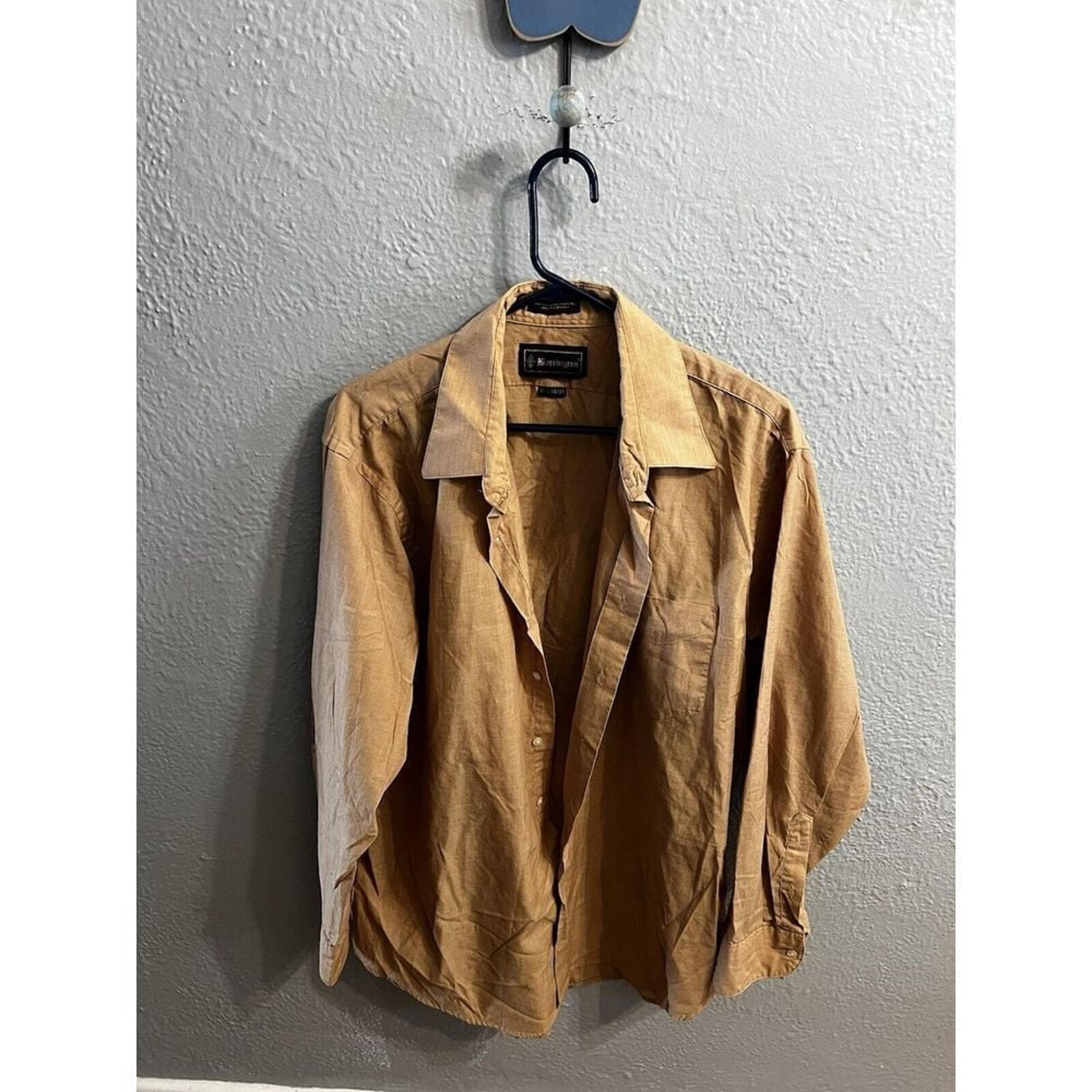 Barrington Tannish Men Dress shirt Size 17.5 34/35