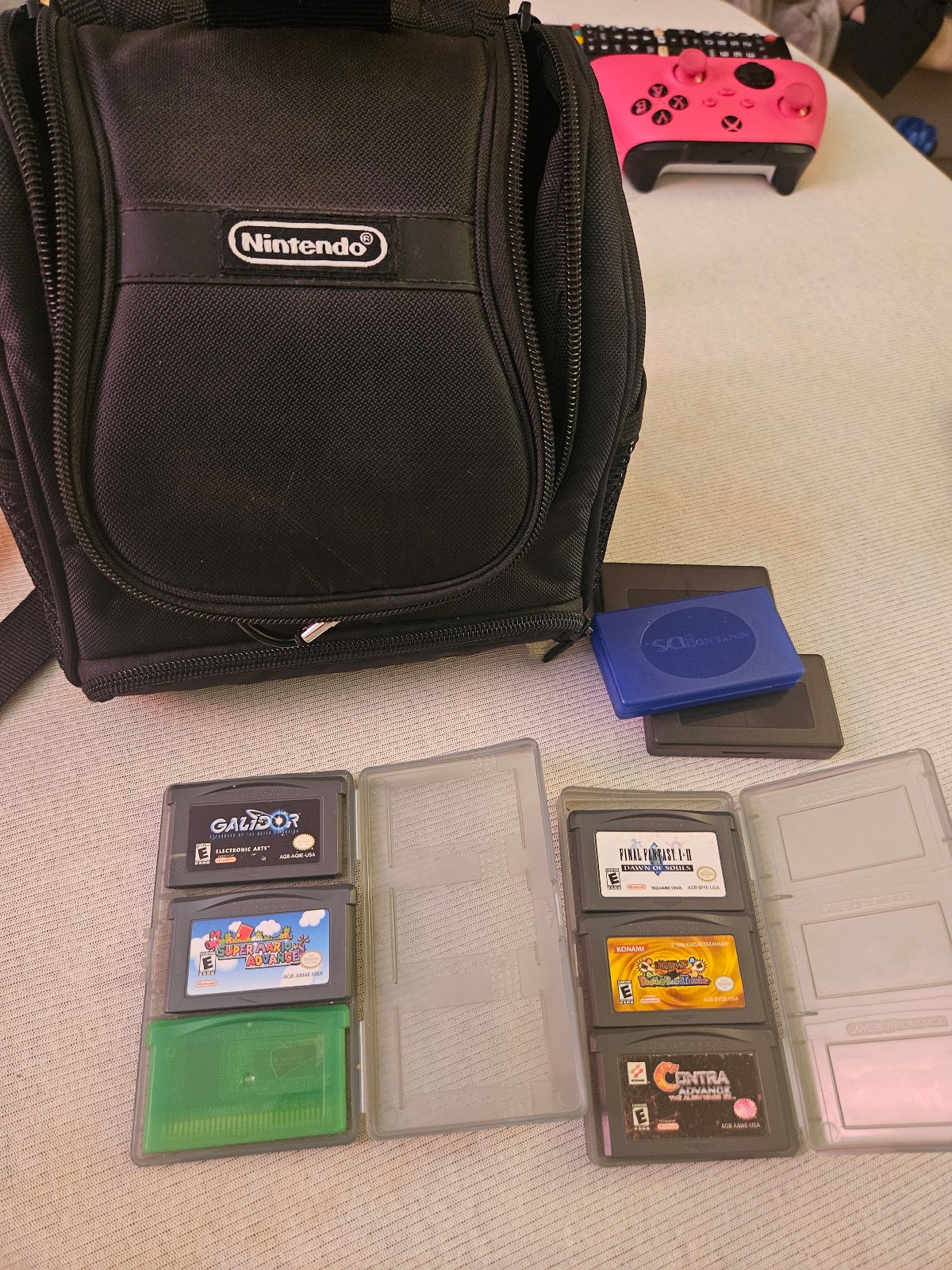 Game boy advanced games and case