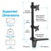 Dual 38 Vertical Ultrawide Monitor Mount Stand Two Stacked 26.5 lbs Screens