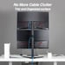 Dual 38 Vertical Ultrawide Monitor Mount Stand Two Stacked 26.5 lbs Screens