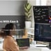 Dual 38 Vertical Ultrawide Monitor Mount Stand Two Stacked 26.5 lbs Screens