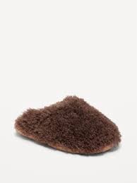 Slippers NWT OLD NAVY Faux Fur Mule Slippers COLOR :DARK CHOCOLATE SIZE 7 Prod