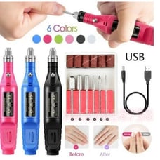 manicure/pedicure tool with set of tips