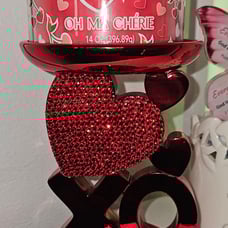 Bath and Body Works valentine candle holder (bling added by hand)