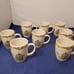 Vintage Thomson Pottery Cottage Birdhouse Coffee/Tea Cups Set of 8