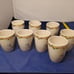 Vintage Thomson Pottery Cottage Birdhouse Coffee/Tea Cups Set of 8