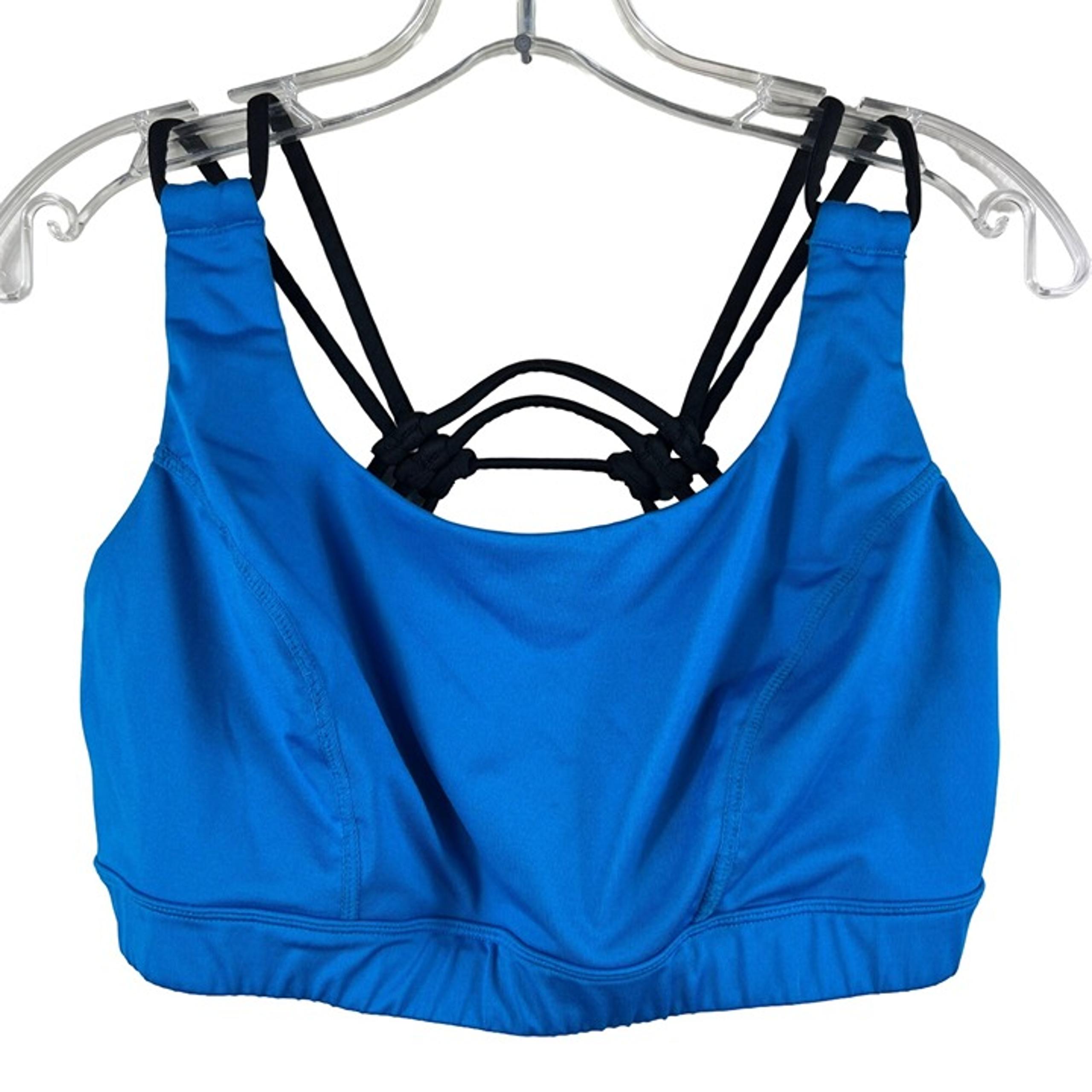 LIVI ACTIVE Lane Bryant Blue Strappy Back Sports Bra Size 16