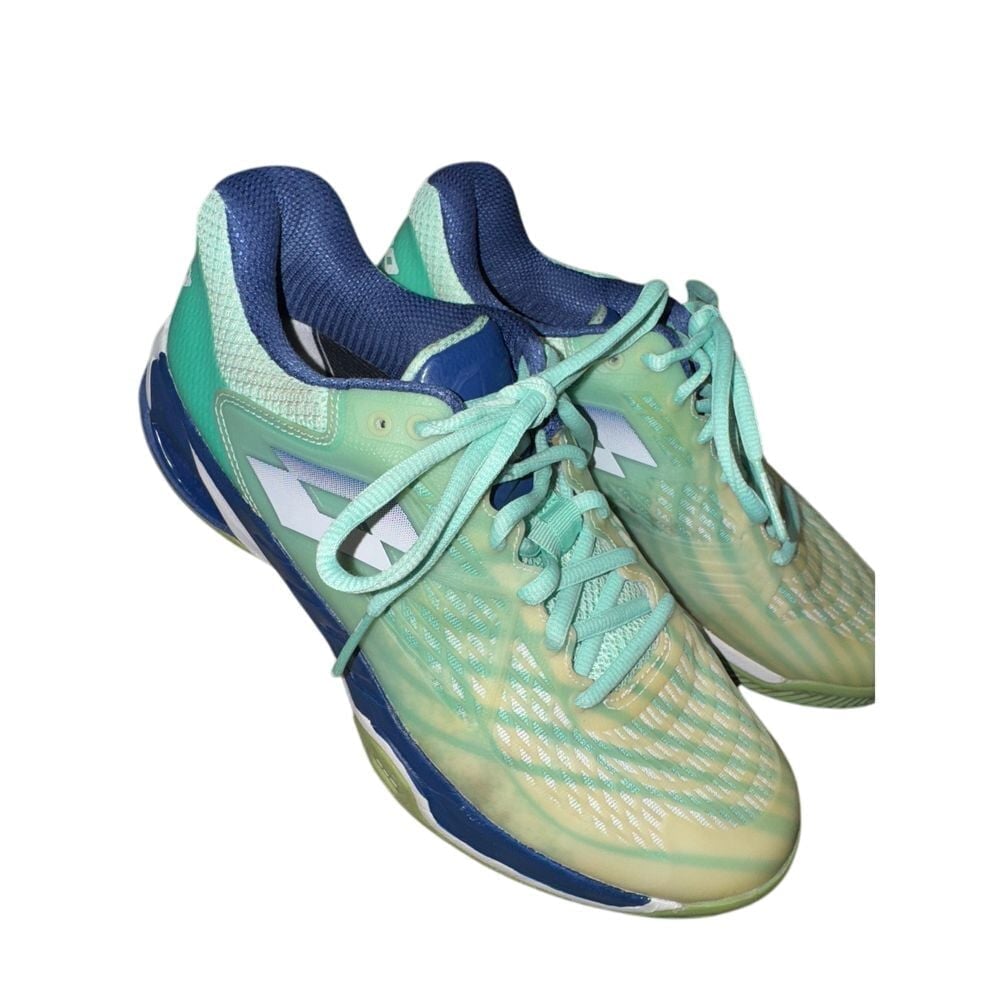 Lotto Mirage 100 Speed Tennis Shoes Blue and White Silver Women's Size 8