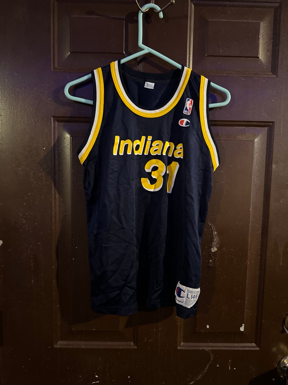NBA Champion Youth L(14-16) Indiana Pacers #31 Reggie Miller Jersey