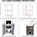 2-Storey Cat House for Indoor Cats Bed, Covered Cat Beds & Furniture