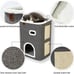 2-Storey Cat House for Indoor Cats Bed, Covered Cat Beds & Furniture