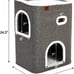 2-Storey Cat House for Indoor Cats Bed, Covered Cat Beds & Furniture
