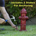 Dog Fire Hydrant Garden Statue with 2 Stakes, 16 Inches