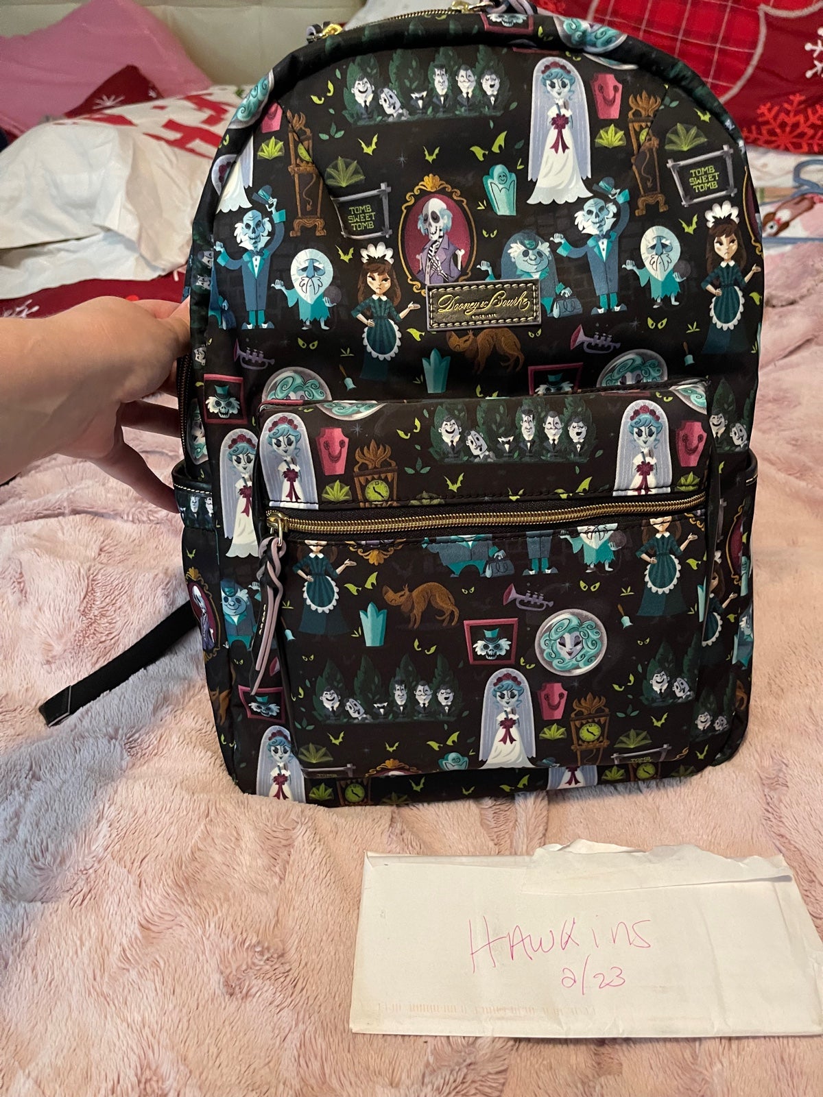 RARE-Disney Dooney and Bourne Haunted Mansion Backpack -NWT