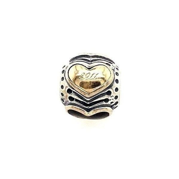 Pandora 2011 Two Tone Midnight Heart Cha
