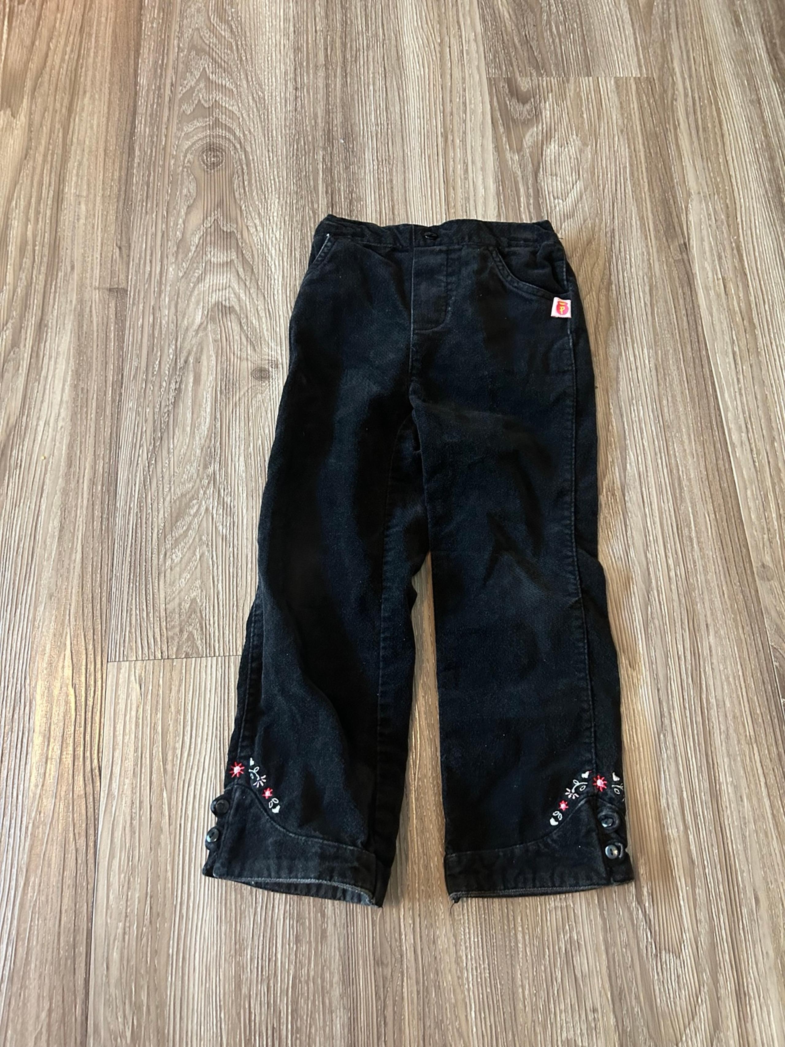 Y2K Winnie the Pooh pants size 4T black velvet pants toddler girls