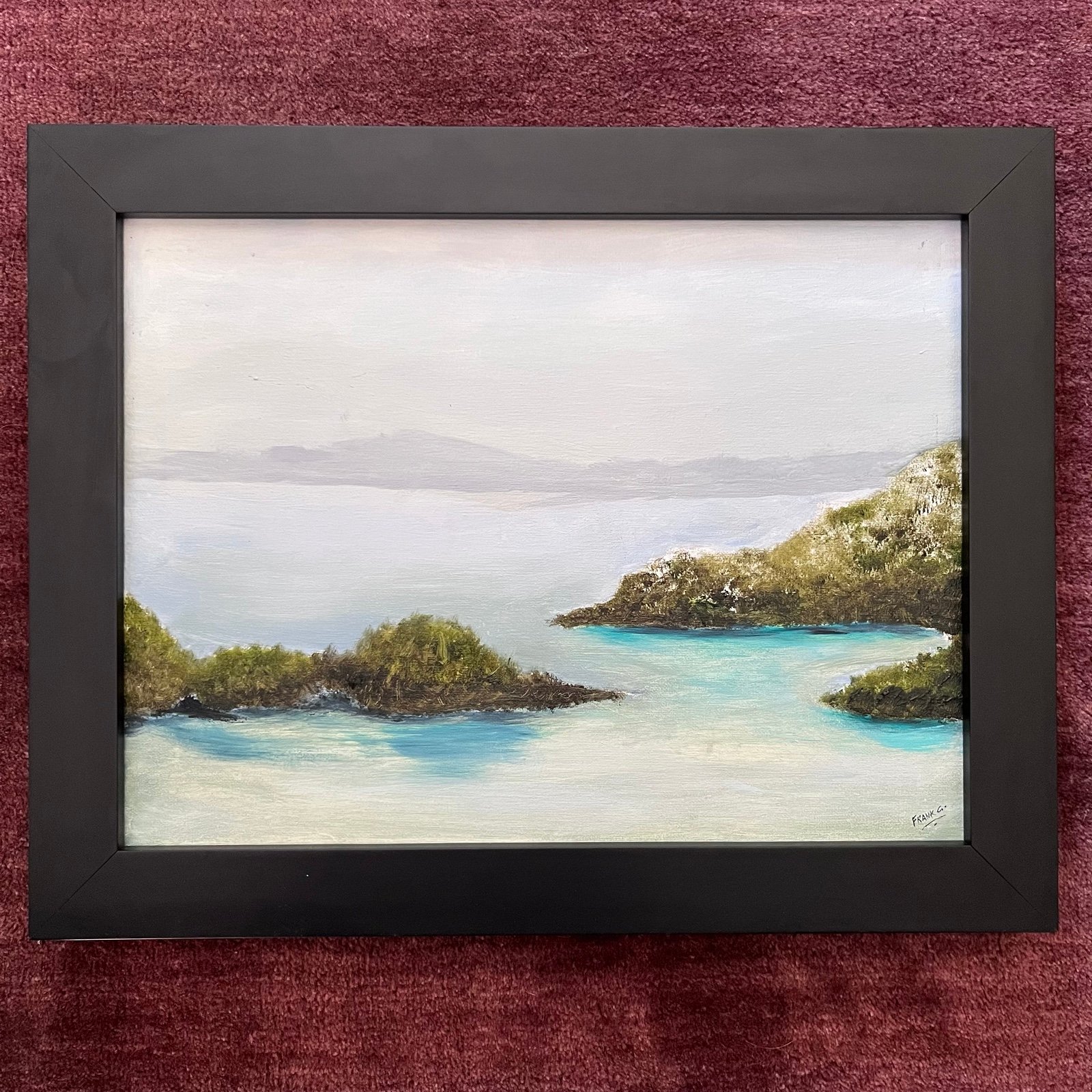 Original Landscape Painting Signed Frank G. Framed