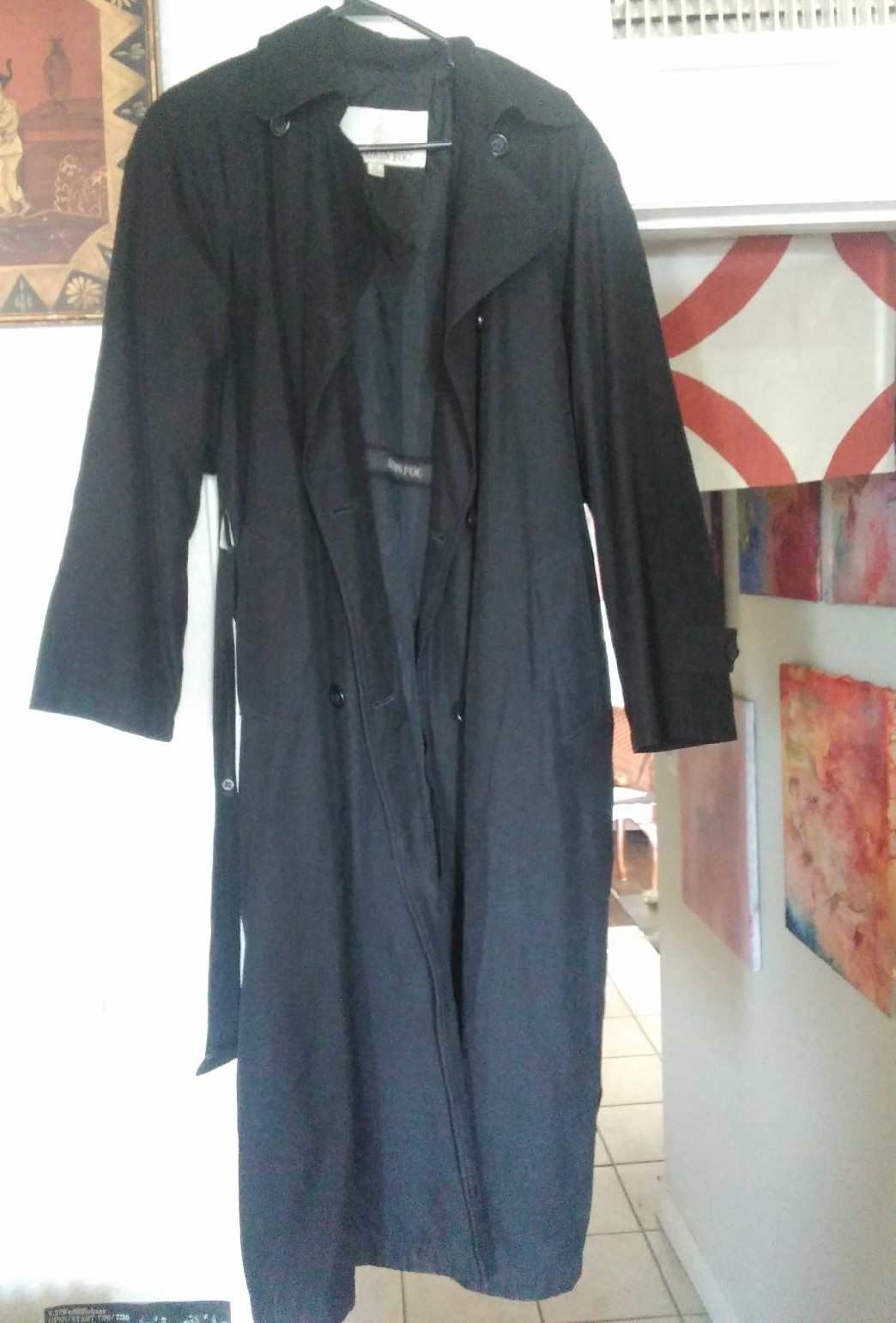 London Fog Cotton-Linen silk Trench Coa