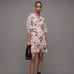 All Saints Ari Peggy Floral Print Mini Wrap Dress