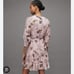 All Saints Ari Peggy Floral Print Mini Wrap Dress