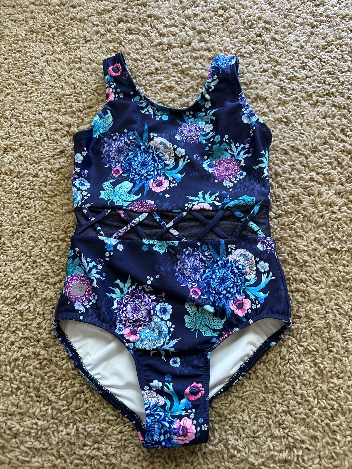 Sylvia P floral leotard size 8