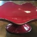 Southern Living at Home Red Cinnabar Footed Server / Pedestal Fruit Bowl