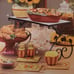 Southern Living at Home Red Cinnabar Footed Server / Pedestal Fruit Bowl