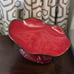 Southern Living at Home Red Cinnabar Footed Server / Pedestal Fruit Bowl