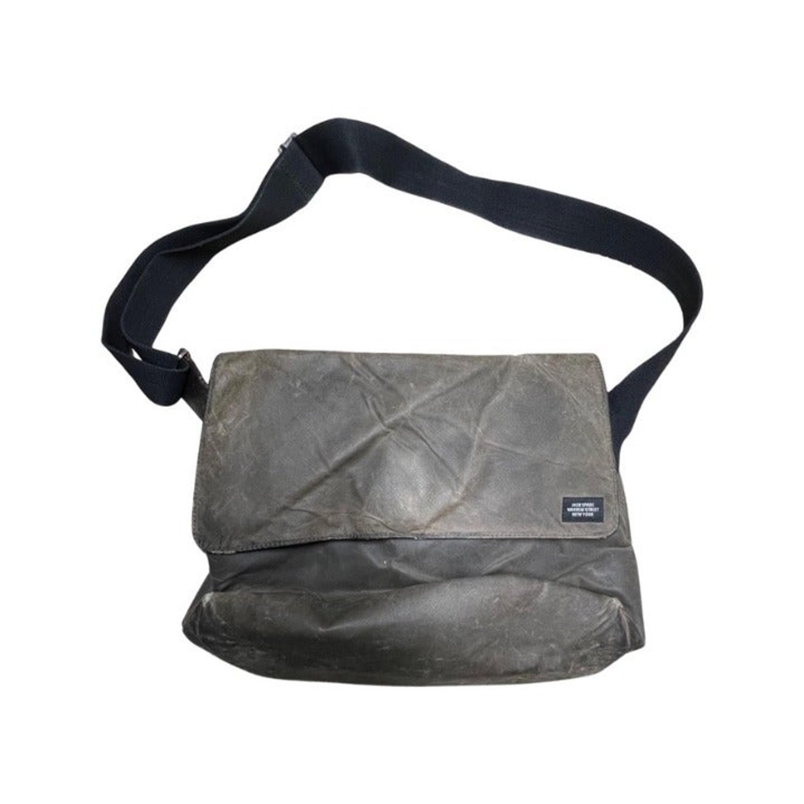 Jack Spade Mens Messenger Bag One Size Waxed Coated Cotton Brown