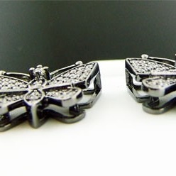 925 Sterling Silver Square Hoop earrings
