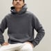 New Men's Everlane The Track Hoodie Dark Heather Gray Size Medium