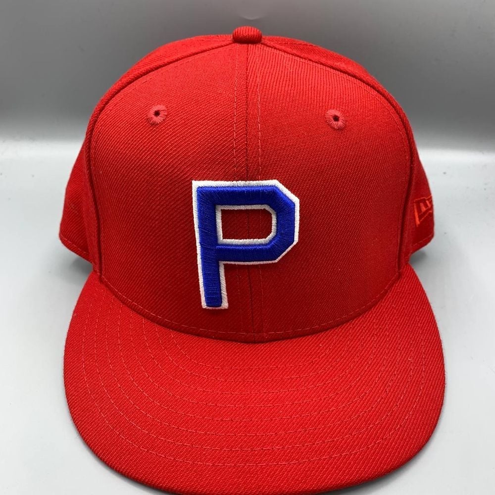 Detroit Pistons Hat Men 7 1/2 Red Gray 59Fifty New Era MLB Fitted Cap