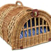 Portable pet rattan wicker cat litter