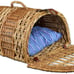 Portable pet rattan wicker cat litter