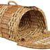 Portable pet rattan wicker cat litter