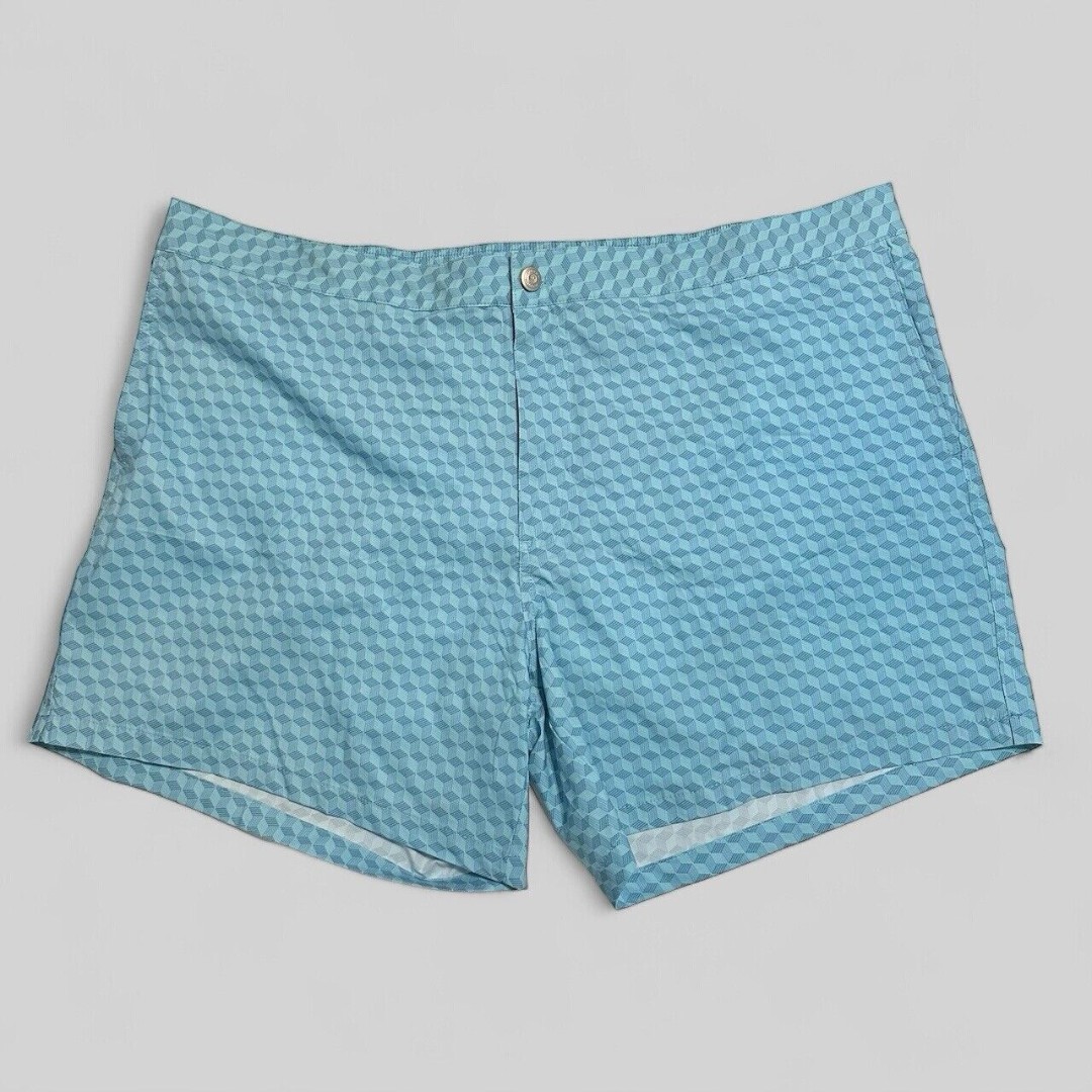 PETER MILLAR Shorts Mens Size 2XL Crown Crafted Chiavari Cube Print Swim Trunks