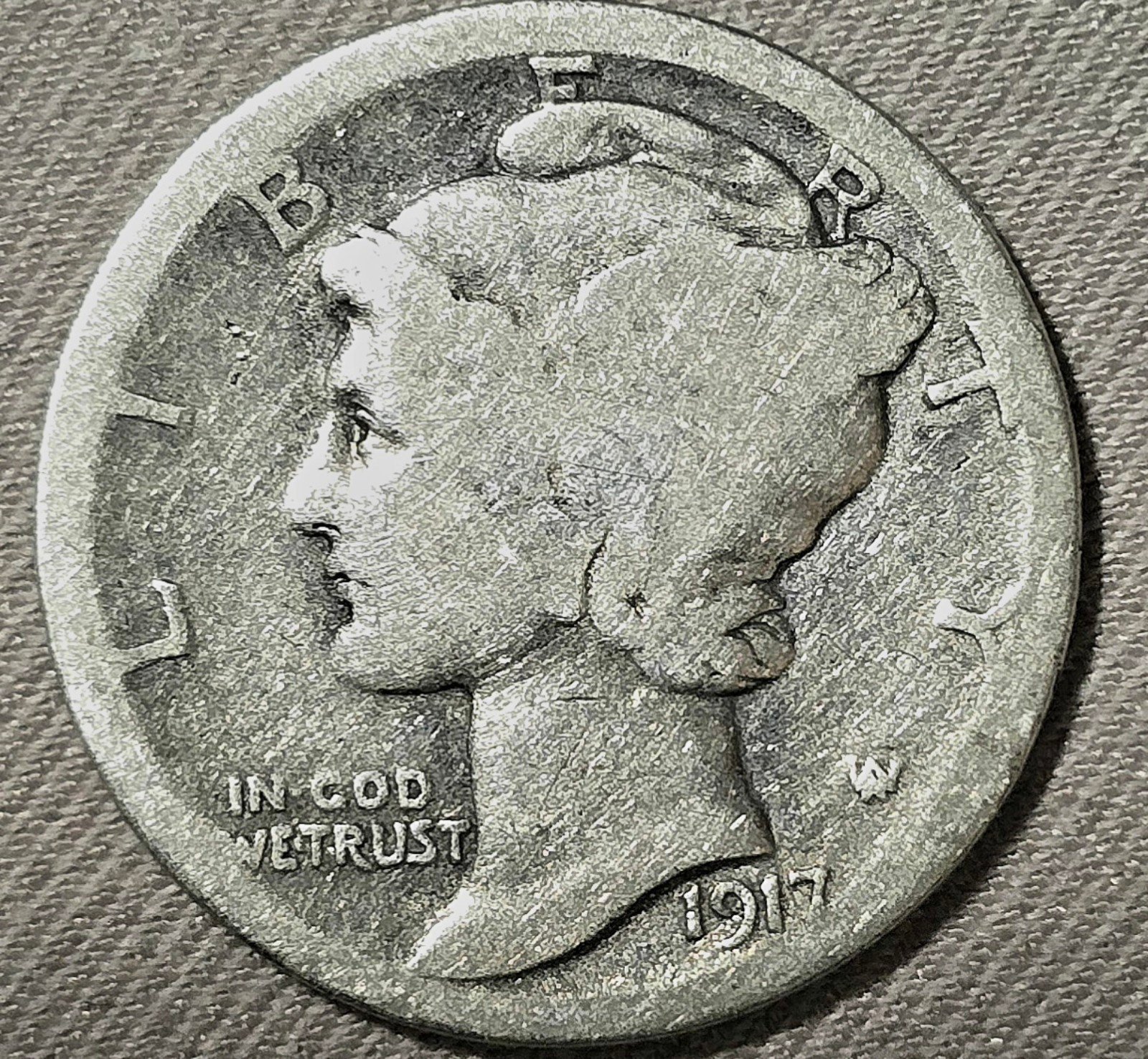 Very Nice 1917-Mercury Dime 10c