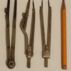 Vintage Compass Tools for Technical Drawing - 3 Piece Set Germany 1960s