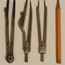 Vintage Compass Tools for Technical Drawing - 3 Piece Set Germany 1960s