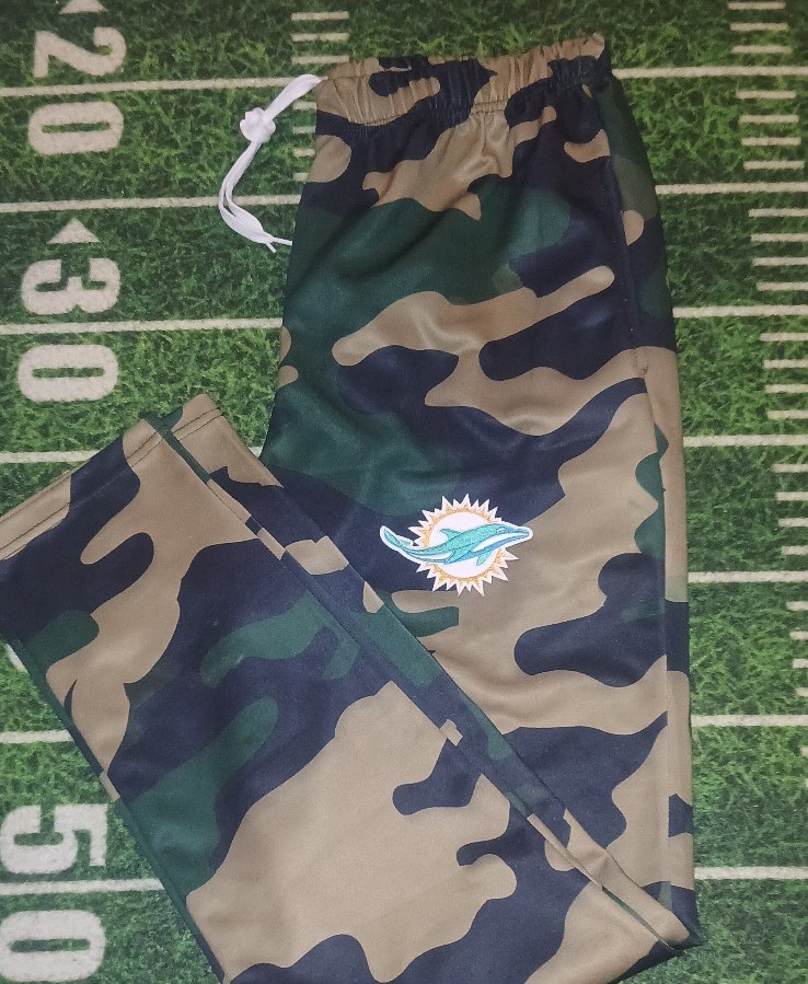 Miami Dolphins Men's Army Camo Dri Fit Poly Performance Joggers Sweatpants..prod