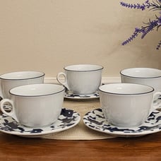 Richard Ginori 1856 - Laveno Set of 5 Coffee Cups & Saucers