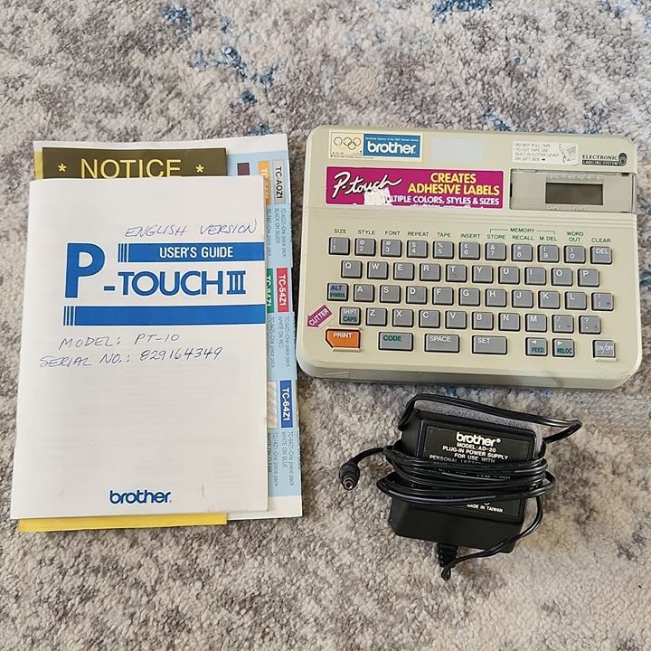 P-touch III Brother Vintage 90's Label Maker