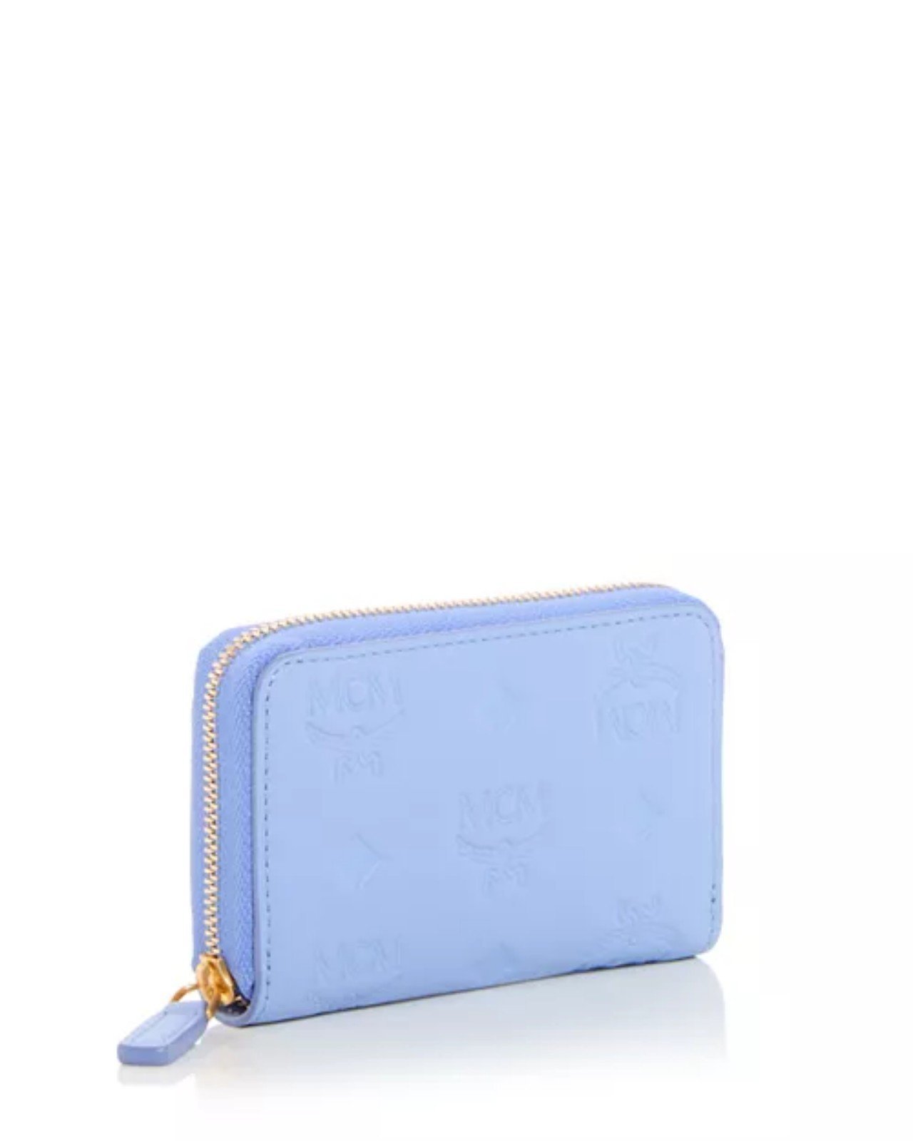 MCM] Aren Embossed Monogram Leather Zip Around Card Case